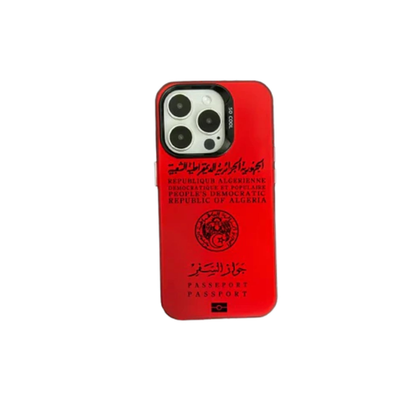 Coque Passeport Algérie - Rouge
