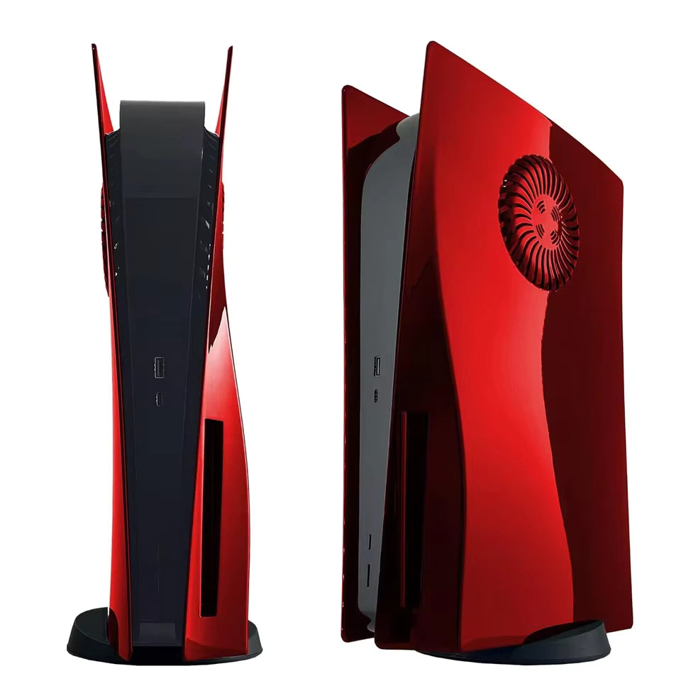 Façades pour PS5 Slim – Édition Chrome Rouge