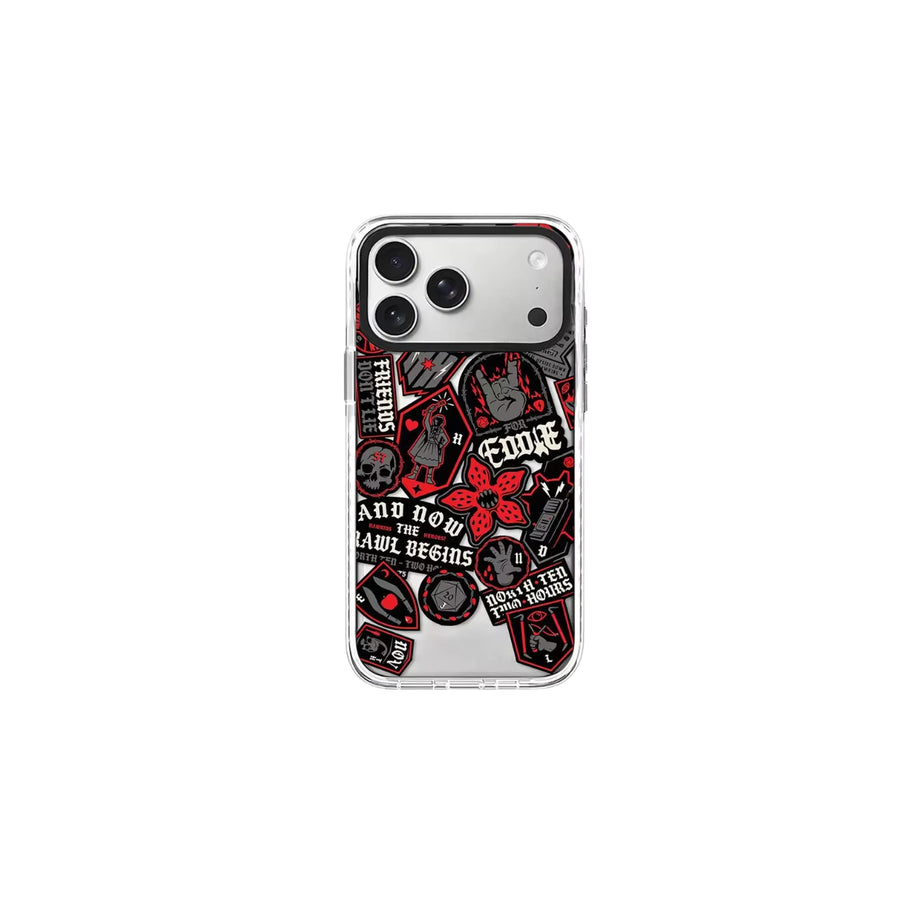 Coque Stranger Things - Stickers Rouge & Noir
