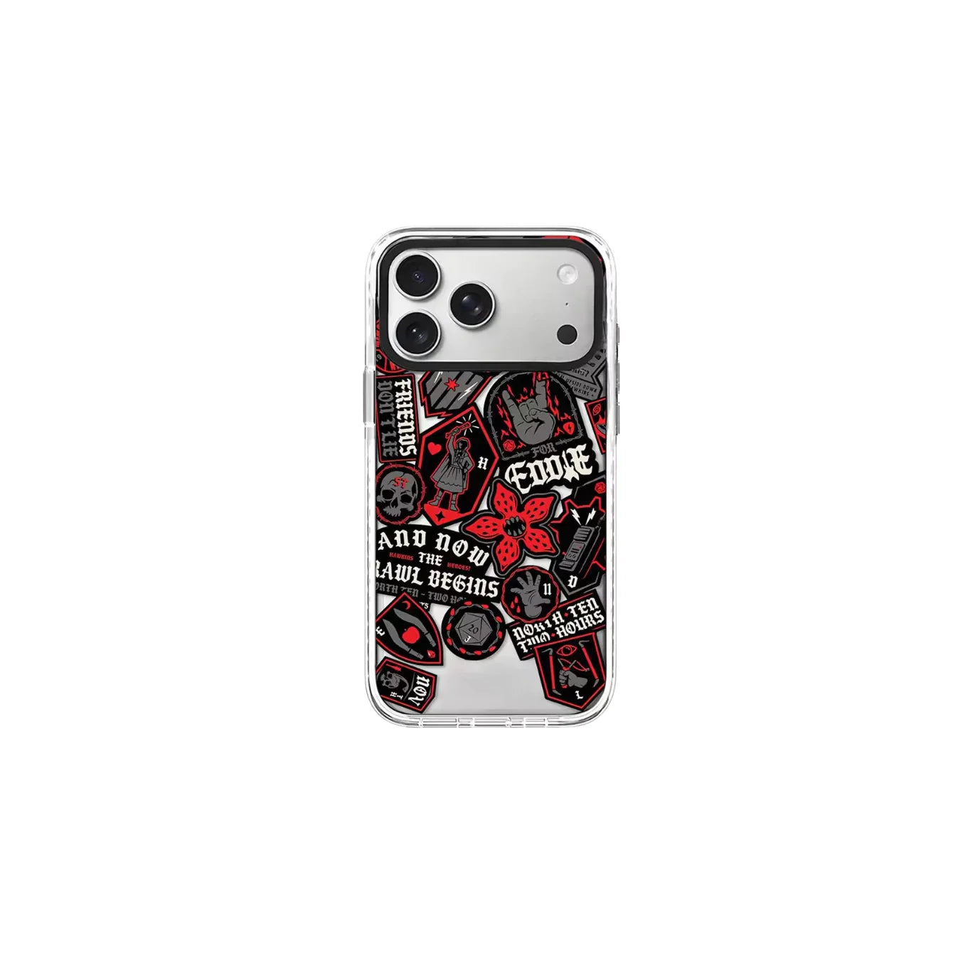 Coque Stranger Things - Stickers Rouge & Noir